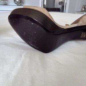 Burberry Mews Suede High Heeled Sandals